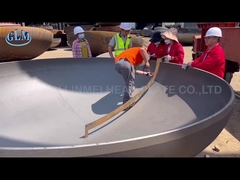 Q345r 2600mm Cabeza elíptica Vaso de presión de acero inoxidable extremos de plato 58mm