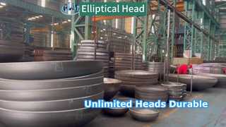 Los cabezales elípticos no están limitados por el diámetro o el grosor.