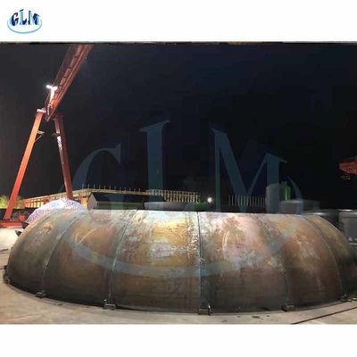 cabeza cónica del plato de la cabeza del tanque del diámetro de 8600m m para la fabricación del tanque