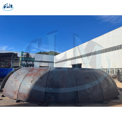 Diámetro cónico de acero de las cabezas 9500m m del tanque de carbono para el tanque del reactor