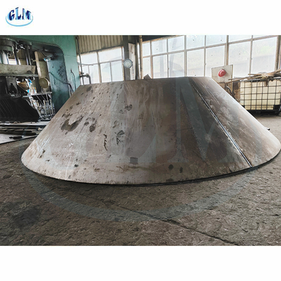 cabezal de plato templado cono toriconico de 5800 mm de diámetro para recipiente a presión