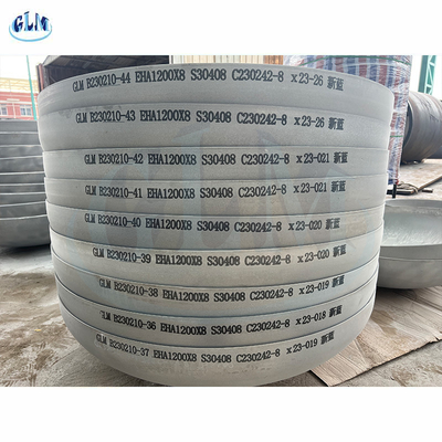 Grueso elíptico de acero inoxidable del diámetro 18m m de las cabezas 1200m m del tanque S30408