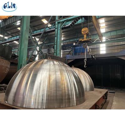 Cabezas de tanque hemisféricas de acero inoxidable con rango de tamaño personalizado y trasero soldado o de construcción sin costuras