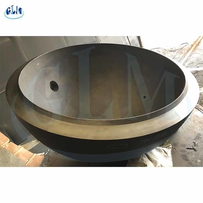 10000 mm de forma caliente elíptica de plato extremo de la cabeza del tanque hemisférico para el tanque de combustible ASME